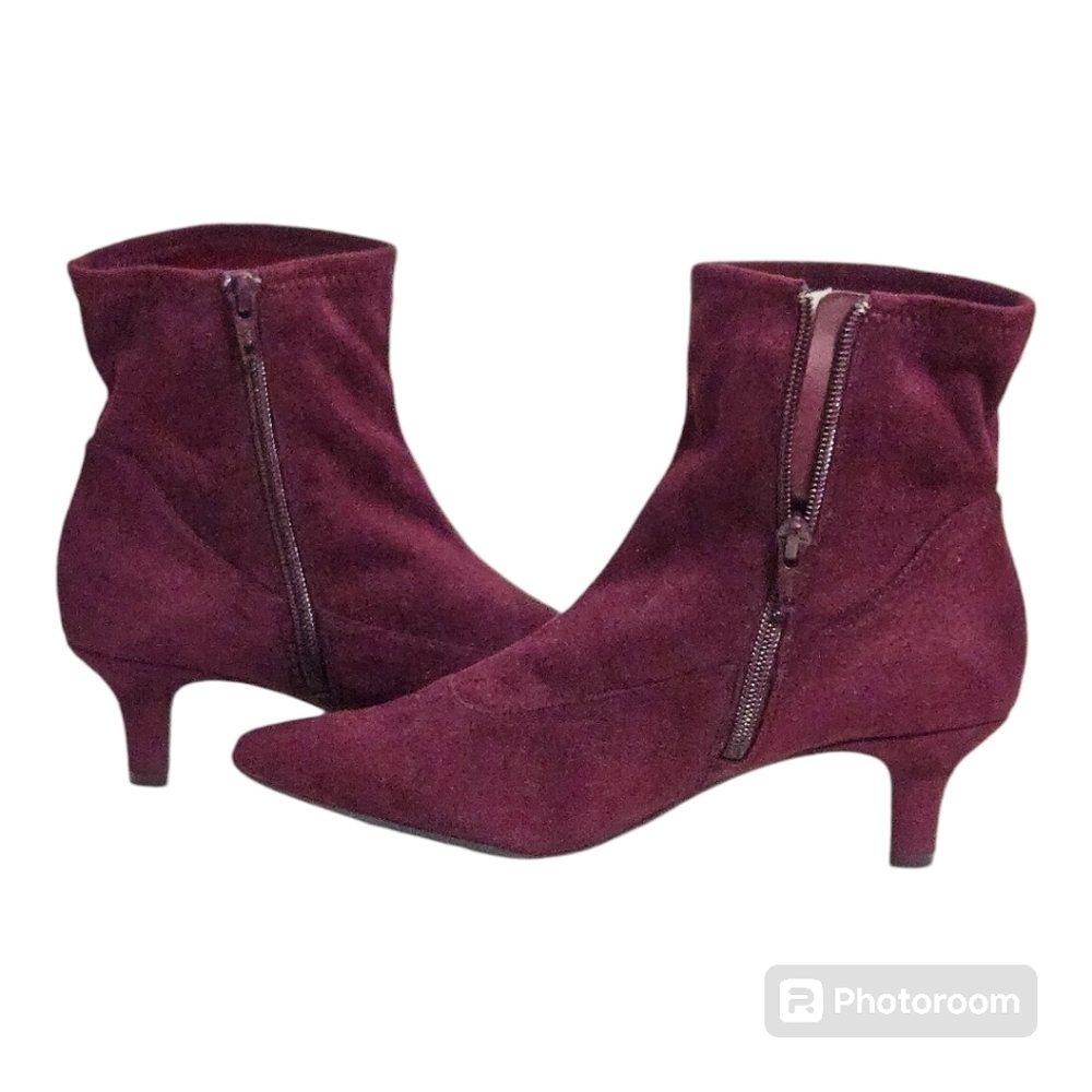 Rockport womens  Suede Kimly Stretch Bootie Ankle Boots